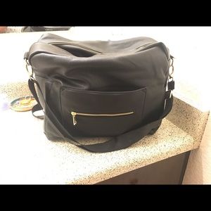 vegan leather diaper backpack